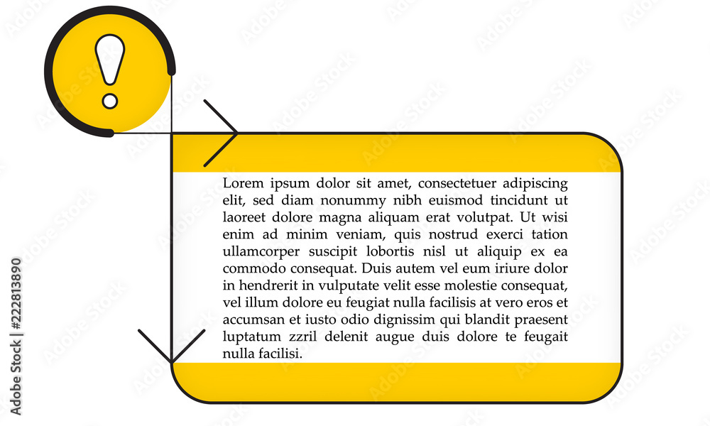 Poster a text frame for your text with exclamation mak