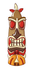 Aztec hawaii idol icon. Cartoon of aztec hawaii idol vector icon for web design isolated on white background