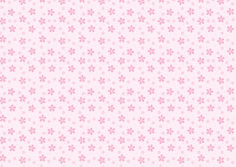 ランダムな桜の背景（ピンクバック）