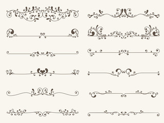 Obraz premium Wektor zestaw elementów dekoracyjnych, obramowania i ramki zasady strony