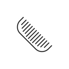 Hair brush icon in flat style. Comb accessory vector illustration on white isolated background. Hairbrush business concept.
