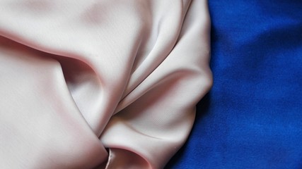 Dark blue and gray satin, drapery, textile background