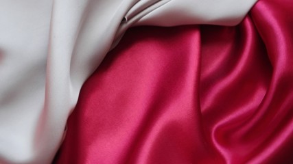 Gray and crimson satin, drapery, textile background