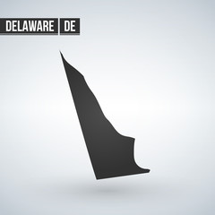 Map of the U.S. state of Delaware, vector illustration.