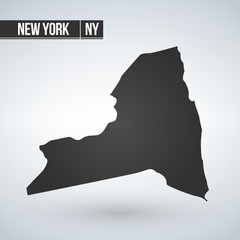 map of the U.S. state of New York, vector illustration