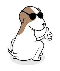 dog with sunglasses