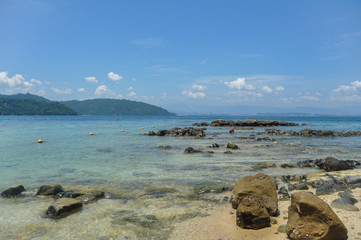 Obraz premium Island Sapi in National park Tunku Abdul Rahman (Malaysia)