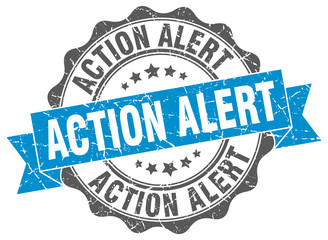Obraz premium action alert stamp. sign. seal