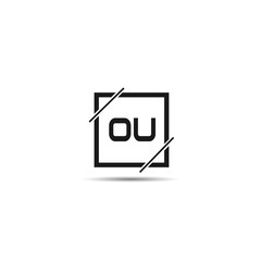 Fototapeta na wymiar Initial Letter OU Logo Template Design