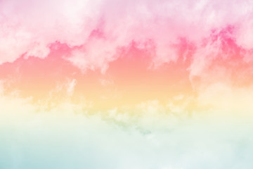 Plakat sun and cloud background with a pastel colored