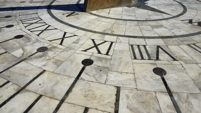 Sundial. Shooting in the summer.