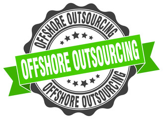 offshore outsourcing stamp. sign. seal