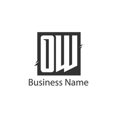 Initial Letter OW Logo Template Design