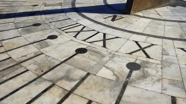 Sundial. Shooting in the summer.