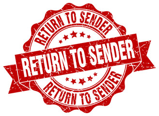 Obraz premium return to sender stamp. sign. seal