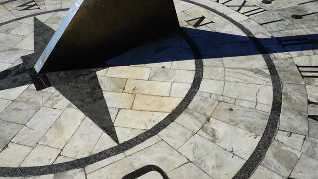 Sundial. Shooting in the summer.