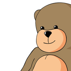 happy teddy bear draw