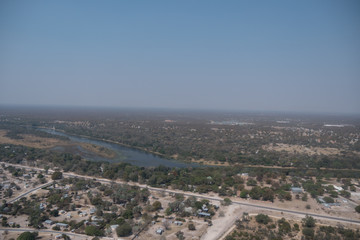 Fototapeta na wymiar Aerial view of the Okavango Delta, Botswana