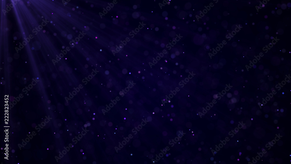Aufkleber Dust particles. Abstract background of particles. Cosmic galaxy illustration. 3d rendering.