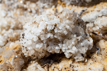Close up of salt crystal block located at the Dead Sea