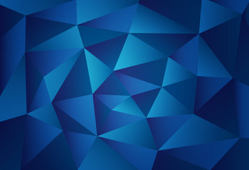Abstract Dark Blue Triangular Polygons Pattern
