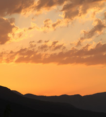 Sunrise view in Vipava valley, Slovenia