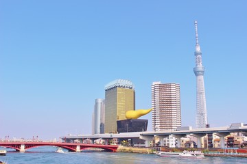 東京スカイツリーと隅田川