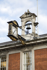 Fototapeta na wymiar Clock and Bell, Town Hall, Kings Road, Chelsea