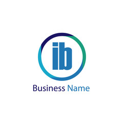 Initial Letter IB Logo Template Design
