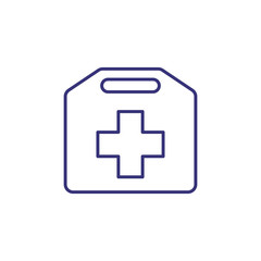 Medical kit line icon. First aid, help, pharmacy. Medicine concept. Vector illustration can be used for topics like healthcare, hospital, treatment