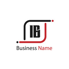 Initial Letter IB Logo Template Design