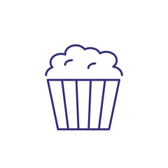 Popcorn line icon. Corn, snack, bucket. Cinema concept. Can be used for topics like movie watching, takeaway food, entertainment, leisure