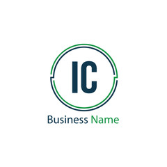 Fototapeta premium Initial Letter IC Logo Template Design