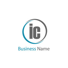 Fototapeta premium Initial Letter IC Logo Template Design