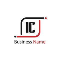 Initial Letter IC Logo Template Design