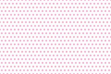 seamless background of pink polka dots on white