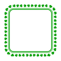 Square digital frame with clover leaves