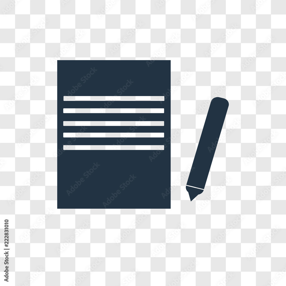 Poster contract vector icon isolated on transparent background, contract logo design