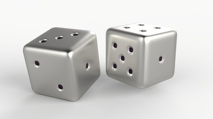 Silver Gaming dices 3d