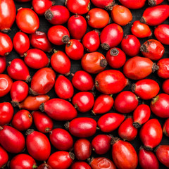 Dried rosehips background, powerful antioxidant with high content of vitamin