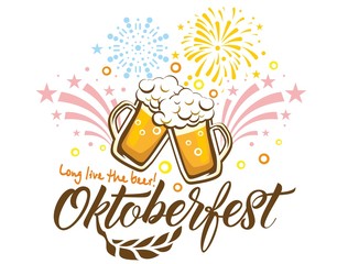 Oktoberfest beer festival fireworks