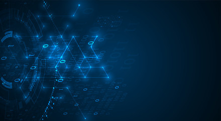 Vector illustration. Digital technology and engineering background.