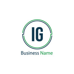 Initial Letter IG Logo Template Design