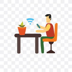 smart home icon isolated on transparent background. Simple and editable smart home icons. Modern icon vector illustration.