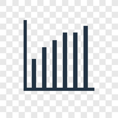 Bar chart vector icon isolated on transparent background, Bar chart logo design