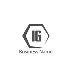 Initial Letter IG Logo Template Design