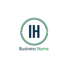 Initial Letter IH Logo Template Design