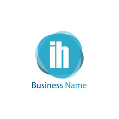 Initial Letter IH Logo Template Design