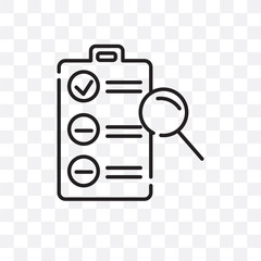 research icon isolated on transparent background. Simple and editable research icons. Modern icon vector illustration. - 222833289
