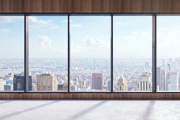 Modern interior with city view